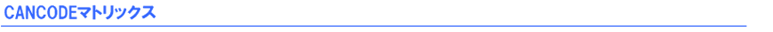 ＣＡＮＣＯＤＥマトリックス